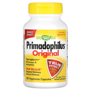 Thực phẩm chức năng Nature's Way Primadophilus Original Ages 12 & Up 5 Billion CFU 180 Vegetarian Capsules 033674068502