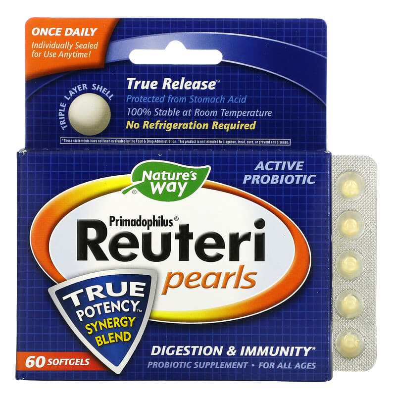 Nature's Way Primadophilus Reuteri Pearls 60 Softgels 8 Thực phẩm chức năng Nature's Way Primadophilus Reuteri Pearls 60 Softgels 033674157701