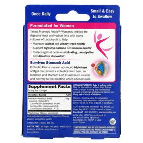 Thực phẩm bổ sung Nature's Way Probiotic Pearls Women's Vaginal & Digestive Health 30 Softgels 763948042135