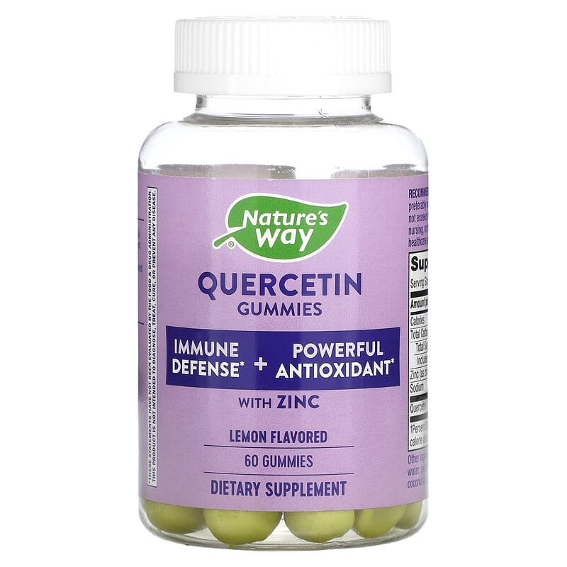 Nature's Way Quercetin Gummies With Zinc Lemon 60 Gummies 8 Thực phẩm chức năng Nature's Way Quercetin Gummies With Zinc Lemon 60 Gummies 033674142615