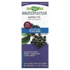 Thực phẩm chức năng Nature's Way Sambucus Alpha CF Multi-Symptom Flucare With Elderberry 4 fl oz (120 ml) 033674158036