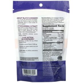 Thực phẩm bổ sung Nature's Way Sambucus Elderberry Vitamin C Lozenges Wild Cherry Flavored 24 Lozenges 033674127094