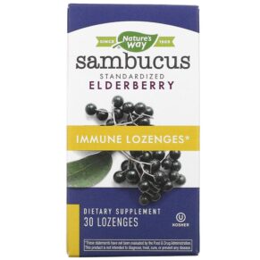 Thực phẩm chức năng Nature's Way Sambucus Immune Elderberry Standardized 30 Lozenges 033674140024