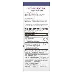 Thực phẩm bổ sung Nature's Way Sambucus Standardized Elderberry Original Syrup 4 fl oz (120 ml) 033674069707