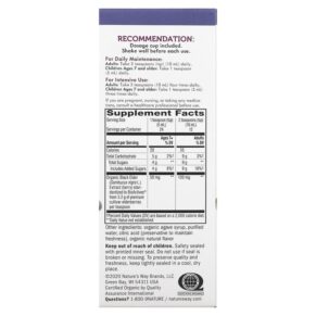 Thực phẩm bổ sung Nature's Way Sambucus Standardized Organic Elderberry 4 fl oz (120 ml) 033674157961