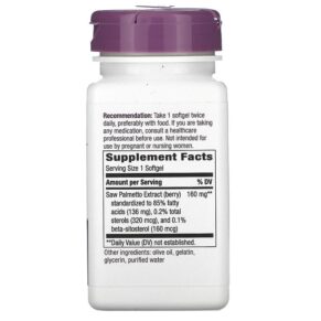 Thực phẩm bổ sung Nature's Way Saw Palmetto 160 mg 60 Softgels 033674628003