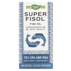 Thực phẩm chức năng Nature's Way Super Fisol Fish Oil 180 Softgels 033674155189