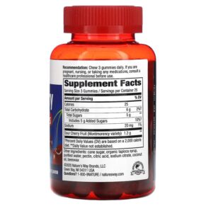 Thực phẩm bổ sung Nature's Way Tart Cherry Ultra Gummies Cherry 400 mg 75 Gummies 763948108091