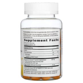 Thực phẩm bổ sung Nature's Way Turmeric Ginger Gummies Mango 130 mg 60 Gummies 033674137512