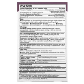 Thực phẩm bổ sung Nature's Way Umcka Cold+Flu Orange 20 Chewable Tablets 033674151617