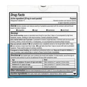 Thực phẩm bổ sung Nature's Way Umcka ColdCare Kids FastActives For Ages 6 and Up Cherry 10 Powder Packets 033674601662