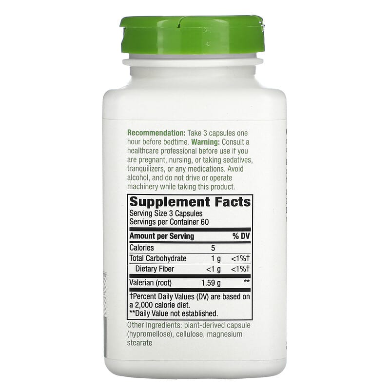 Nature's Way Valerian Root 530 mg 180 Vegan Capsules 2 Thực phẩm bổ sung Nature's Way Valerian Root 530 mg 180 Vegan Capsules 033674177082