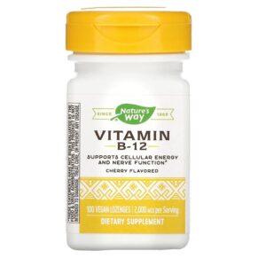 Thực phẩm chức năng Nature's Way Vitamin B-12 Cherry 2.000 mcg 100 Vegan Lozenges 033674404409