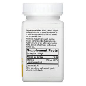 Thực phẩm bổ sung Nature's Way Vitamin D3 125 mcg 240 Softgels 033674158364