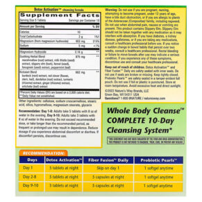 Thực phẩm bổ sung Nature's Way Whole Body Cleanse Complete 10-Day Cleansing System 3 Part Program 763948084500