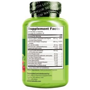 Thực phẩm bổ sung NATURELO Eye Health Areds 2 Formula 60 Vegetarian Capsules 628110628404