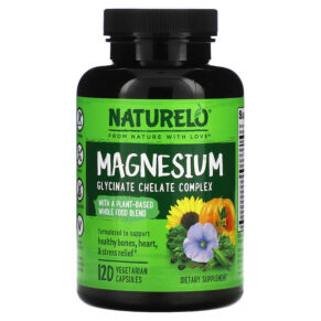 Thực phẩm chức năng NATURELO Magnesium Glycinate Chelate Complex 120 Vegetarian Capsules 628110628305