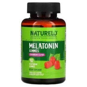 Thực phẩm chức năng NATURELO Melatonin Gummies Strawberry 90 Vegetarian Gummies 628110628626