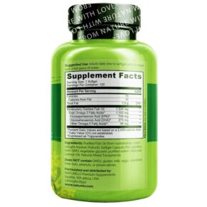 Thực phẩm bổ sung NATURELO Omega-3 Triglyceride Fish Oil 1.100 mg 120 Softgels 628110628138