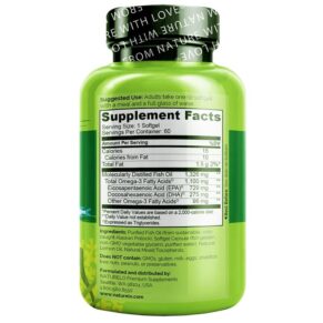 Thực phẩm bổ sung NATURELO Omega-3 Triglyceride Fish Oil 1.100 mg 60 Softgels 628110628145
