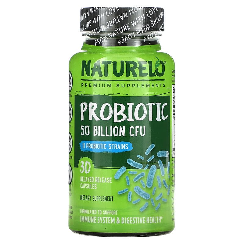 NATURELO Probiotic 50 Billion CFU 30 Delayed Release Capsules 8 Thực phẩm chức năng NATURELO Probiotic 50 Billion CFU 30 Delayed Release Capsules 628110628152