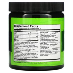 Thực phẩm bổ sung NATURELO Raw Greens Whole Food Powder Wild Berry 8.5 oz (240 g) 628110628169