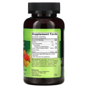 Thực phẩm bổ sung NATURELO Vitamin C Whole Food Gummies Orange 60 Vegan Friendly Gummies 628110628718