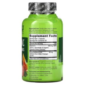 Thực phẩm bổ sung NATURELO Vitamin C with Acerola Cherries Plus Citrus Bioflavonoids 90 Capsules 628110628190