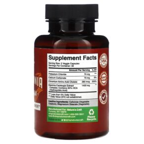 Thực phẩm bổ sung Natures Craft Garcinia Cambogia 60 Capsules 806802596129