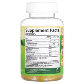 Thực phẩm bổ sung Natures Craft Kids Omega + DHA Gummies Lemon & Orange 60 Gummies 793611599772