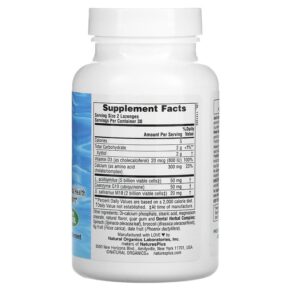 Thực phẩm bổ sung NaturesPlus Adult's Dental Care Probiotic Peppermint 60 Lozenges 097467043831