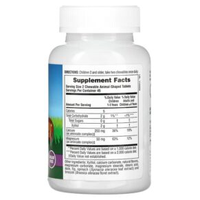 Thực phẩm bổ sung NaturesPlus Animal Parade Calcium Children’s Chewable Supplement Vanilla Sundae Sugar Free 90 Animal-Shaped Tablets 097467299214