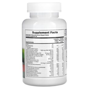 Thực phẩm bổ sung NaturesPlus Animal Parade Children's Chewable Multivitamin Supplement Cherry 180 Animal-Shaped Tablets 097467299726