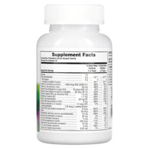 Thực phẩm bổ sung NaturesPlus Animal Parade Children's Chewable Multivitamin Supplement Grape 90 Animal-Shaped Tablets 097467299849