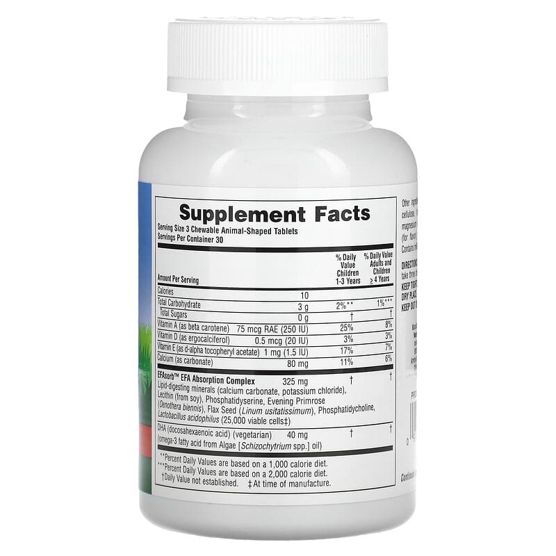 NaturesPlus Animal Parade DHA Kids Children's Chewable Omega-3 Supplement Cherry 90 Animal-Shaped Tablets 2 Thực phẩm bổ sung NaturesPlus Animal Parade DHA Kids Children's Chewable Omega-3 Supplement Cherry 90 Animal-Shaped Tablets 097467299993