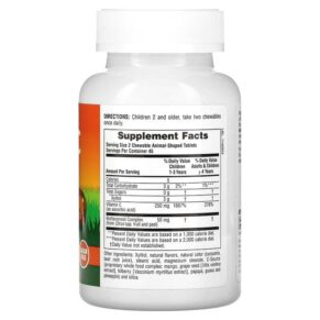 Thực phẩm bổ sung NaturesPlus Animal Parade Vitamin C Children's Chewable Supplement Orange Juice Sugar Free 90 Animal-Shaped Tablets 097467299221