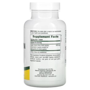 Thực phẩm bổ sung NaturesPlus Apple Pectin 500 mg 180 Tablets 097467045002