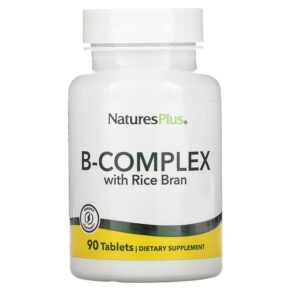 Thực phẩm chức năng NaturesPlus B-Complex with Rice Bran 90 Tablets 097467014800