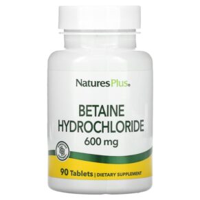 Thực phẩm chức năng NaturesPlus Betaine Hydrochloride 600 mg 90 Tablets 097467043701