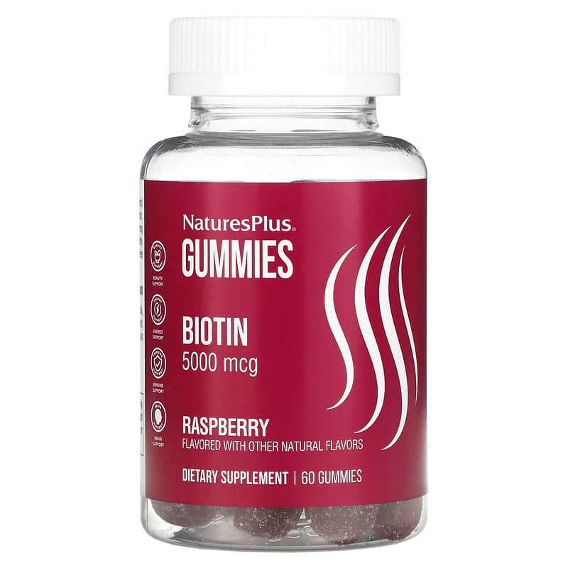 NaturesPlus Biotin Gummies Raspberry 5.000 mcg 60 Gummies 8 Thực phẩm chức năng NaturesPlus Biotin Gummies Raspberry 5.000 mcg 60 Gummies 097467017948