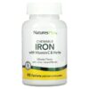 Thực phẩm chức năng NaturesPlus Chewable Iron with Vitamin C and Herbs Cherry 90 Tablets 097467034211