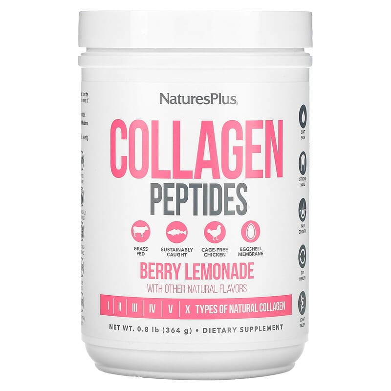 NaturesPlus Collagen Peptides Berry Lemonade 0.8 lbs (364 g) 8 Thực phẩm chức năng NaturesPlus Collagen Peptides Berry Lemonade 0.8 lbs (364 g) 097467459694