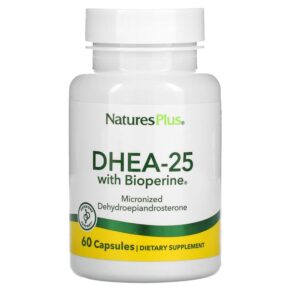 Thực phẩm chức năng NaturesPlus DHEA-25 with Bioperine 60 Capsules 097467049680