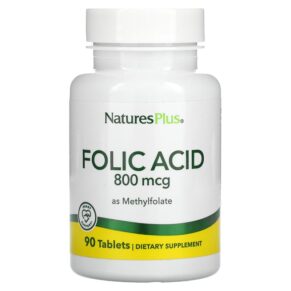 Thực phẩm chức năng NaturesPlus Folic Acid as Methylfolate 800 mcg 90 Tablets 097467017900