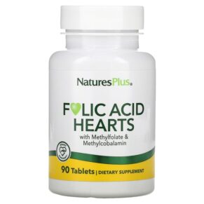 Thực phẩm chức năng NaturesPlus Folic Acid Hearts 90 Tablets 097467017917
