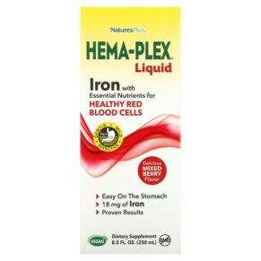 Thực phẩm chức năng NaturesPlus Hema-Plex Liquid Mixed Berry 8.5 fl oz (250 ml) 097467376878