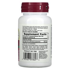 Thực phẩm bổ sung NaturesPlus Herbal Actives Red Yeast Rice 300 mg 60 Mini-Tablets 097467073623