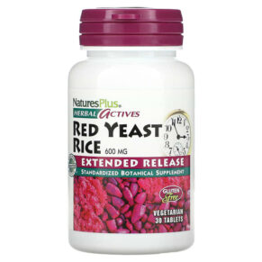 Thực phẩm chức năng NaturesPlus Herbal Actives Red Yeast Rice 600 mg 30 Tablets 097467073609