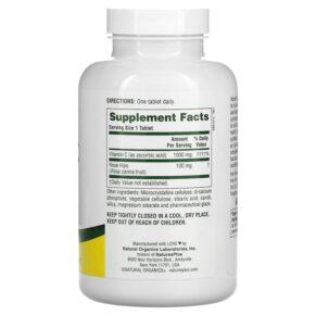 Thực phẩm bổ sung NaturesPlus High Potency Vitamin C With Rosehips 1.000 mg 180 Tablets 097467022904