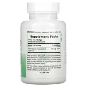 Thực phẩm bổ sung NaturesPlus Immune Vitamin D3 125 mcg (5.000 IU) 60 Softgels 097467410046